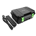 Desiretech Weatherproof Outdoor Electric Box with 4 Gang 10m Extension Lead – IP54 Rated, Heavy-Duty Power Supply for Garden Tools, Christmas Lights, and DIY Tasks