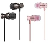 Wired Earbuds Headphones with Microphone,2 Pack Ear Buds Magnetic in Ear Earphones with Bass Mic...