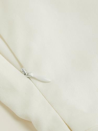 CIDER Women Square Neck Ruffle Linen Blend A Line Dress Daily Casual Vacation Dresses4