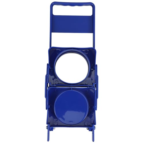 DECORNIJIA Portabebidas Plegable para Cerveza y Vino con Asa Cesta Ligera y para Botellas Diseño Ahorrador de Espacio para Transportar y Exhibir Botellas Bares y Fiestas Color Azul