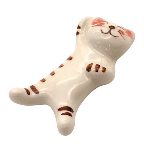 波佐見焼 箸置き 猫 手づくり 寝ころび猫 トラ 菊祥陶器 日本製 476652