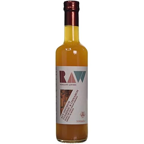 Raw Vibrant Living Organic Apple Cider Vinegar Blend with Turmeric and Cinnamon, 500 ml, Pack of 4 Cover