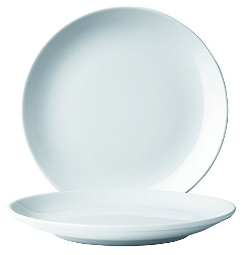 Visiodirect Lot de 12 Assiettes Plates EO Porcelaine Ø230 mm
