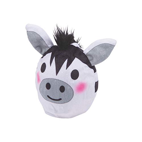 Fun Express Inflatable Stuffed Zebra Balls – Soft Durable & Fun Toy for Kids – Perfect for Playtime Parties Outdoor – Activities & Events Great for Group Games & Family Fun – Black & White – 6 Pieces