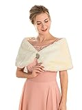 La bufanda de piel de novia es adecuada para invierno, otoño o primavera. Especialmente para bodas, fiestas y disfraces.