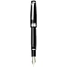 Sailor 11-2037-620 Professional Gear Fountain Pen, Silver, Black, Bold