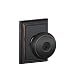 Schlage F51A AND 716 ADD Andover Knob with Addison Trim Keyed Entry Lock, Aged Bronze