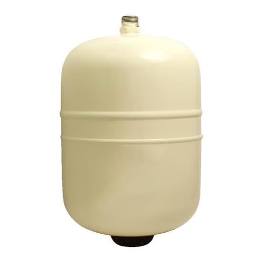 HIGHCRAFT GUU7 Thermal Expansion Tank for Hot Water Heater Carbon Steel Almond Color Holds 2.1 Gal, 2.1 Gallons