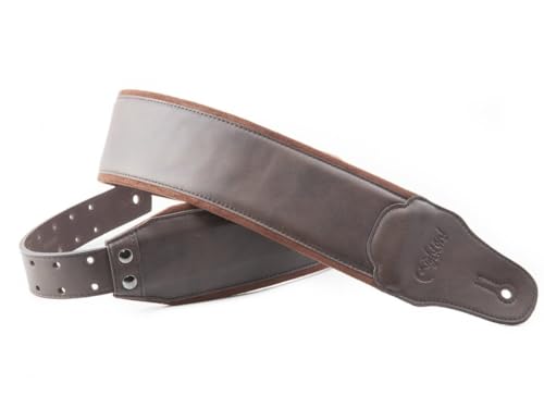 RightOn! BASSMAN Smooth Brown Guitar/Bass Strap
