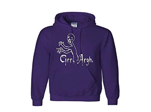 GRR Argh Buffy The Vampire Slayer Mutant Enemy Purple Hoodie Pullover Hooded Sweatshirt (XL)