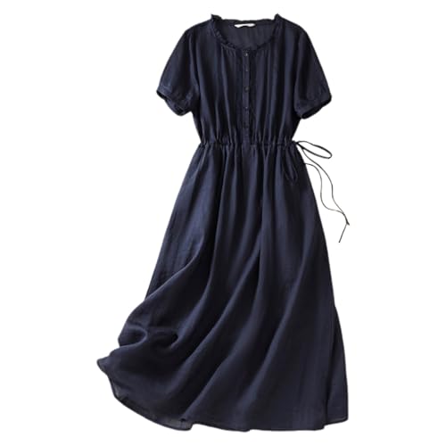 Robe mi-longue en coton décontractée pour vos sorties d'été