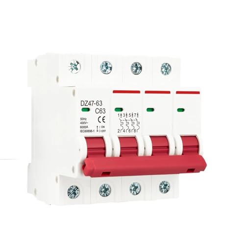 Disjoncteur de type C 4P 6A DZ47 pour stopper les courts-circuits