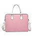 YONGYONGDE Handtasche aus PU-Leder Damen Aktentasche Leder Damen Laptop Messenger Business Damen Dokument Umhängetasche (Color : Pink, Size : 15.6-inch) (Pink 14)