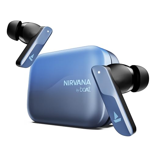 boAt Nirvana X TWS (2025),Knowles Dual Drivers,Hi-Res Audio LDAC,App Support,4Mics ENx,Dual Pair, Spatial Audio,Fast Charge, Bluetooth Earbuds, TWS Ear Buds Wireless Earphones with mic (Mist Blue)