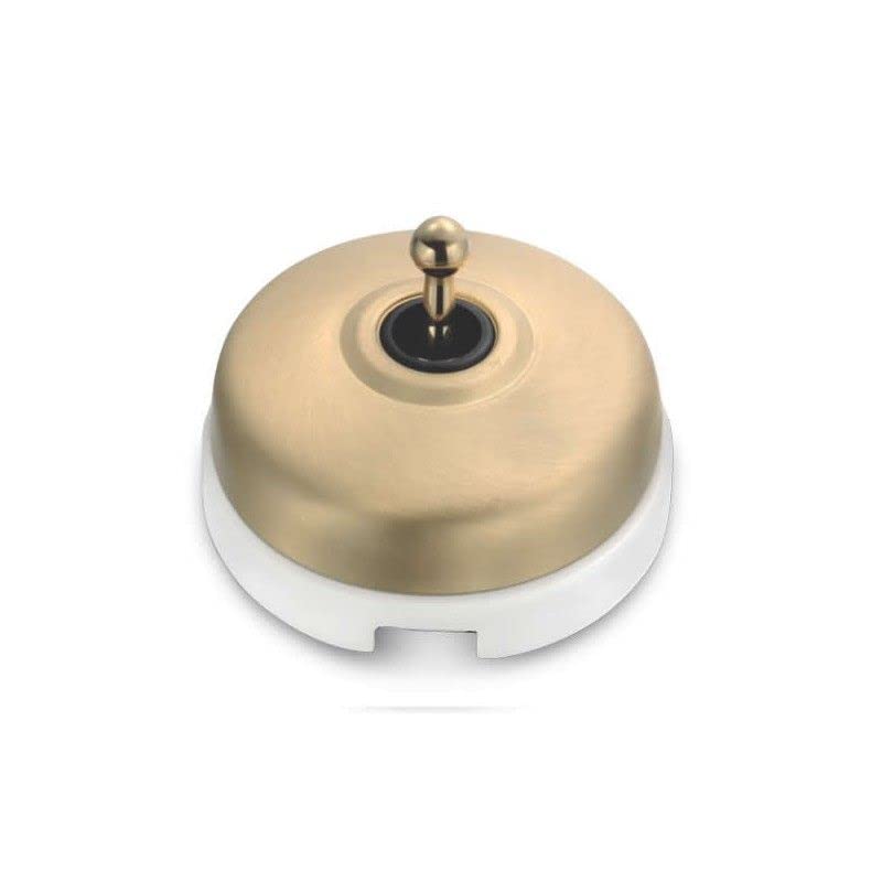 Commutateur 10AX 250V métal porcelaine interrupteur saillie vintage