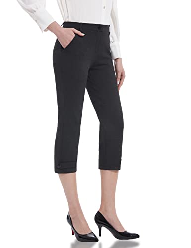 Tapata Women Capri Dress Pants Wear to Work Stretchy Business Casual Slacks for Summer Professional Dressy Crop Pants