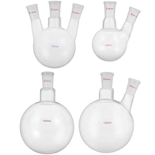 Vevor New Laboratory Glassware 24/40 Chemistry Glassware 32Pcs Chemistry Lab Glassware Kit 250 1000Ml For Distillations Separation Purification Synthe（24/40, 32Pcs） #TOP7