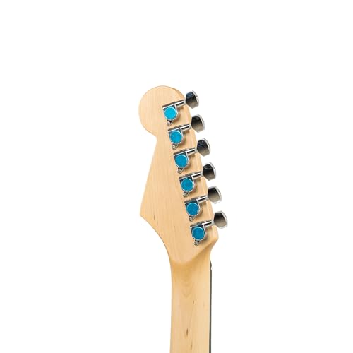 Image of STA 39-Inch 6-String Electric Guitar for Beginners & Intermediate (Sunburst) | SSS Single Coil Pickups | Basswood Body, Rosewood Neck & Fretboard | Standard Tremolo Bridge with Whammy Bar