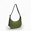 Medium Nylon Crossbody Crescent Bag: Dark Green Sl... #3