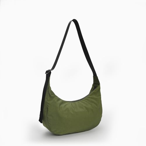 Image of Medium Nylon Crossbody Crescent Bag: Slouchy Style Shoulder Casual with Adjustable Strap
