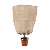 ガーデン保護バッグ - 安全なタイクロージャー付きフロストクロスカバー、寒冷地防御のための黄麻布断熱ラップ、通気性の耐久性のある素材、植物の成長に効果的なシールド