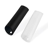 2Pack Garlic Peelers, 5.7in Silicone Garlic Skin Remover Roller, Garlic Peel Kitchen Tools, Black/Transparent