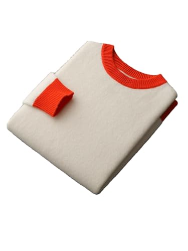 Men's Crew Neck Wool Pullover Merino Wool Sweater Business Casual Long Sleeve Sweater