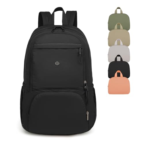 Joyway Foldable Women's Mini Backpack Lightweight, Quilted Travel Bag, Cute Everyday Schoolbag, Perfect for Work & School (Black) - image 1