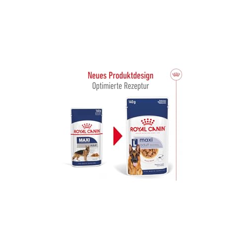 ROYAL CANIN Maxi Adult | 4er Pack | 4 x 10 x 140 g | Alleinfuttermittel für Hunde | Für ausgewachsene große Hunde (26 bis 44 kg) | Vom 15. Monat bis zum 5. Lebensjahr