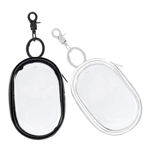 DOITOOL 2pièces Pochette Transparente pour Clé USB Mini Étui De Rangement Suspendu Léger Portable pour Accessoires Conteneur De Stockage pour Petit Objet
