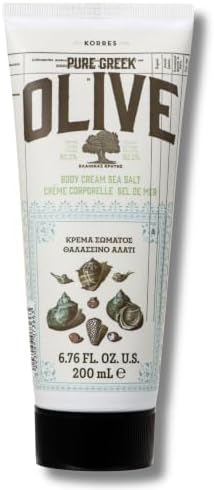 KORRES Pure Greek Olive Body Cream, Sea Salt, 6.76 Fl Oz