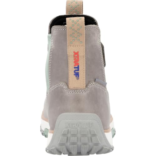 Image of Women's Waterproof Leather Ankle Deck Boot, Grey Iceberg, Size 11(M)