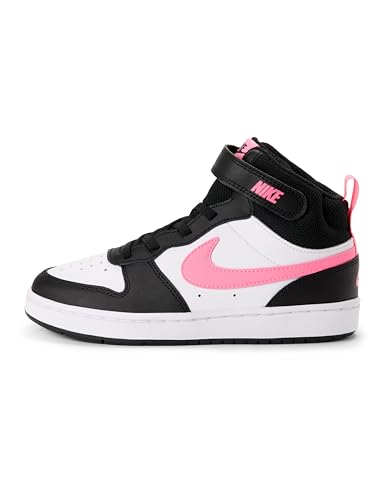 Nike Mixte Enfant Court Borough Mid 2 (GS), Black Sunset Pulse White, 38.5 EU
