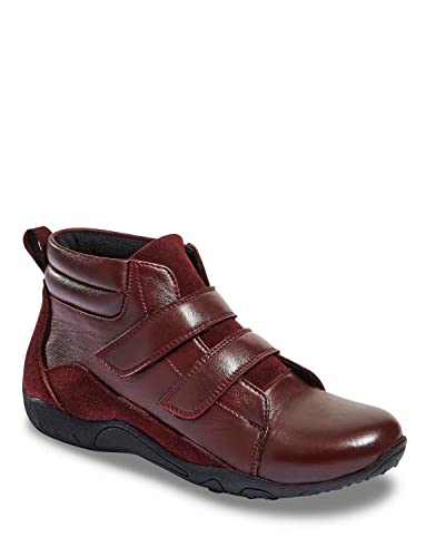 Image of Chums Ladies Wide Fit Waterproof Leather Boot Wine 8 UK