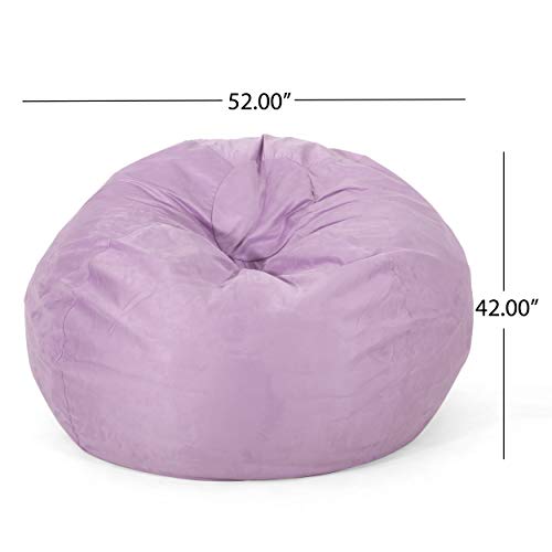 Christopher Knight Home Harrison Modern 5 Foot Microfiber Bean Bag, Lavender, Small #TOP7
