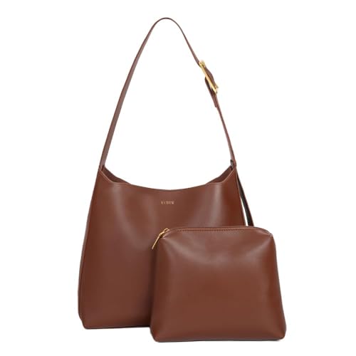 Bolso Tote de Mujer en Cuero Vegano Marrón ICOLRAE miniatura 1