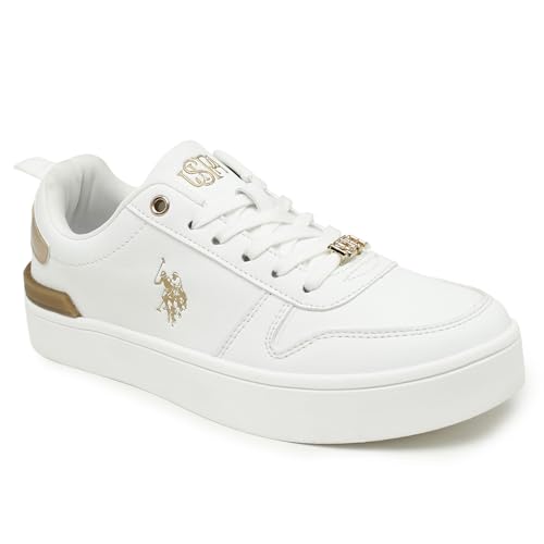 Image of U.s polo assn.Women Arya 3.0 White Casual Shoes with Comfort Insole