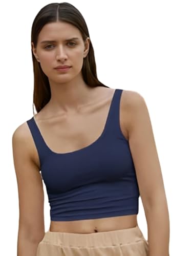 Image of Ben Martin Women's Cotton Stretchable Square Neck Sleeveless Tank Top