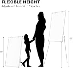 Large Whiteboard Easel with Stand, 36" x 24" Portable Standing Magnetic Dry Erase White Board, 3' x 2' Tripod Height Adjustable Flip Chart Easel for Home Office Classroom School, Silver