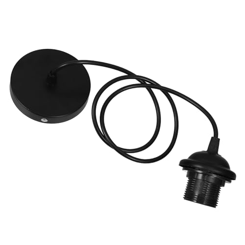 NUOLUX ヴィンテージメタルペンダントライトコード 電球ソケット対応 コンパクト吊り下げ式 ブラック 天井照明器具 寝室 キッチン カフェ