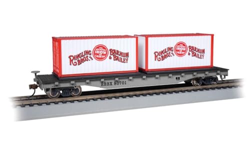 Voiture plate Bachmann HO Ringling Bros Barnum Bailey wagon miniature conteneurs