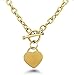 Comelyjewel Chain Necklace for Women, 18K Gold Plated Chunky Chain Link Necklace with Heart Hypoallergenic Jewelry for Women (Length: 18