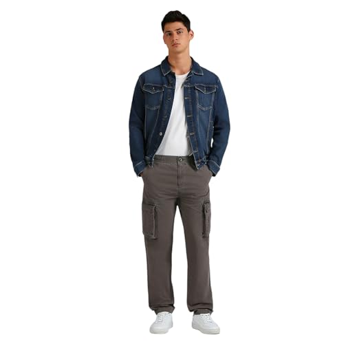 Image of Pepe Jeans Men Cotton Straight Fit Straight Casual Pants