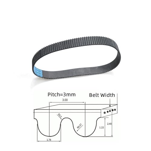 Courroie de distribution HTD 3M pour remplacement de transmission synchrone pas 3mm