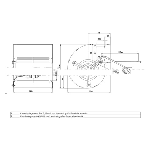 Ventilateur D2E133-BE01-02 force centrifuge haute performance