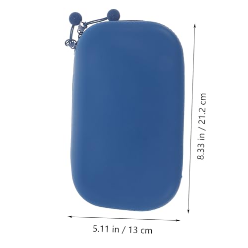 ELAYARD シリコン製大容量ジッパー付き筆ケース 文房具 メイクブラシ収納 持ち運び便利でペン 定規 消し整理用 女子向けペンケースオーガナ