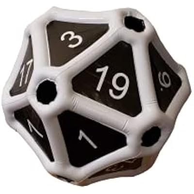 Black Bazaar Large D20 Dice Inflatable Extra Large Giant Gaming DND Tabletop RPG Roleplaying Dungeons and Dragons