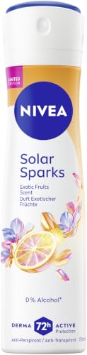 NIVEA Solar Sparks Limited Edition Deo Spray Deodorant für 72h Anti-Transpirant-Schutz gegen Schweiß und Geruch Deospray mit fruchtigem Duft (150ml)