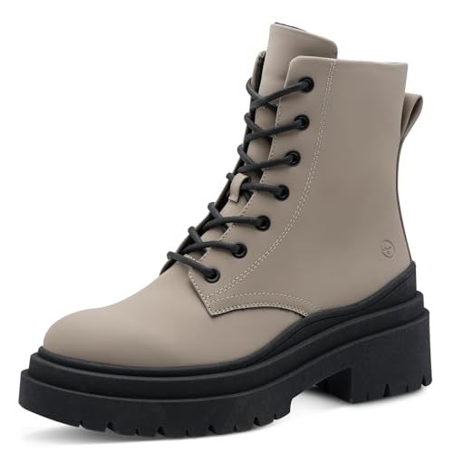 Tamaris Damen spetskänga för kvinnor platt 1-25229-45 ankel, Taupe, 4 UK, Mullvadsbrunt, 37 EU