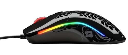 Gaming Model O- (Piccolo) Mouse da gaming compact wired - Superleggero 58 g, a nido d'ape, RGB, sensore Pixart 3360, ambidestro, Omron Switches - Nero lucido - Mouse gaming - Immagine 3